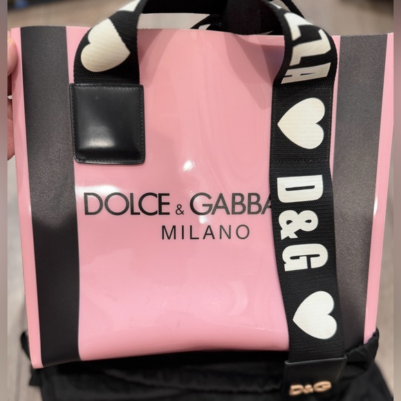 Dolce & Gabbana PVC Strap Shoppers Tote Bag Barbie pink